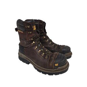 CATERPILLAR Men's 8'' Hauler XL Composite Toe Composite Plate Boots Brown 10W